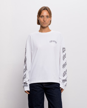 Off-White Белый лонгслив Paisley Diags 2FB00426T