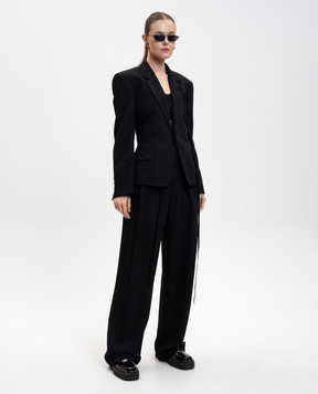 Ann Demeulemeester Черные брюки Jilleke с шерстью B0013604FA556