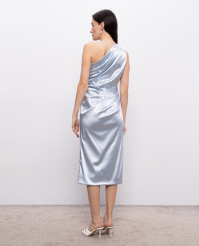 Dolce&Gabbana Блакитна сукня з драпіруванням F617RTFURAD