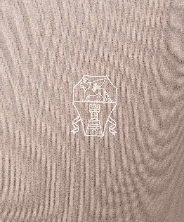 Brunello Cucinelli Бежевая футболка M0B138440 изображение 4