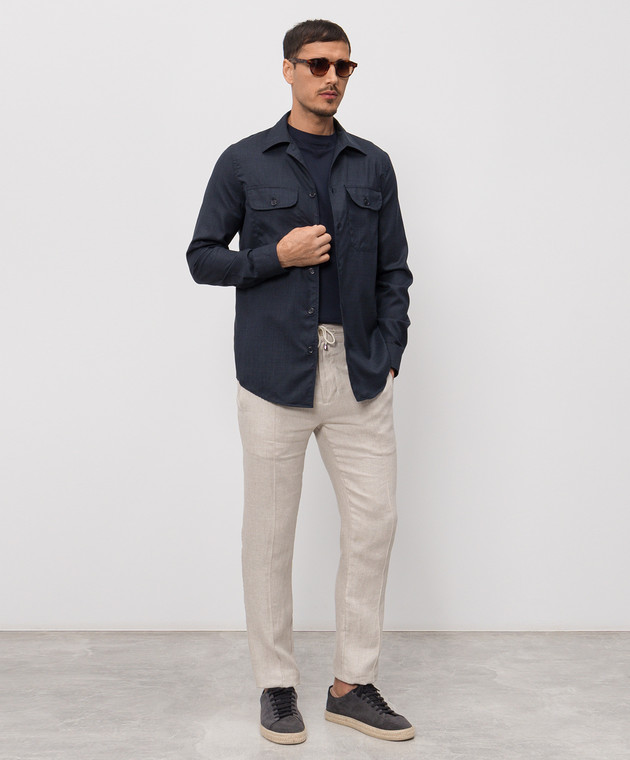 Doriani Cashmere Синя футболка 863J59 зображення 2