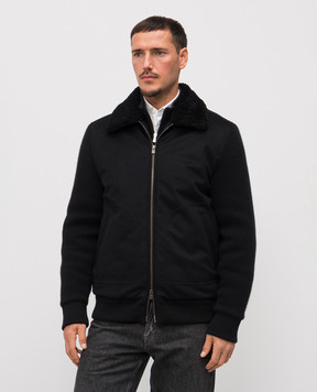 Agnona Черная куртка из кашемира с мехом TH10UBXU7060