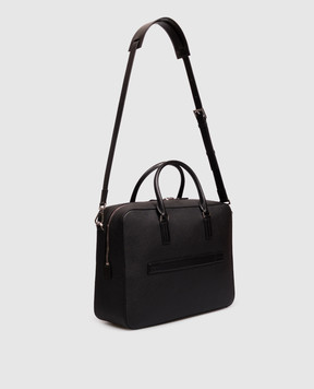 Tom Ford Чорний шкіряний портфель з принтом логотипа H0755LCL213S