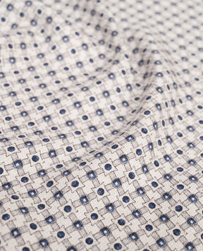 Brunello Cucinelli Серый двухсторонний платок-паше из шелка в принт MX8660091