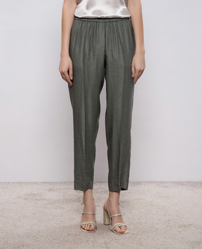 Peserico Зеленые брюки с льном P0417801921