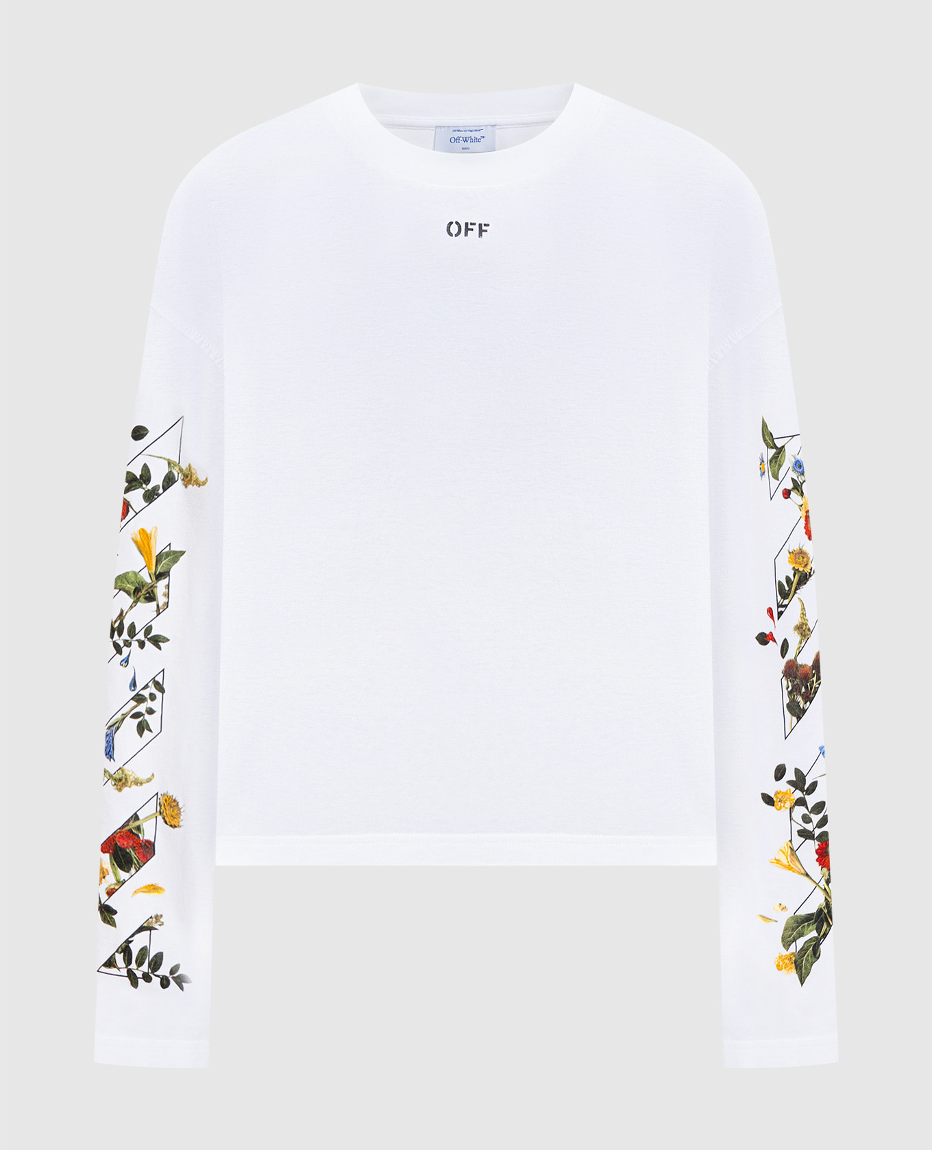 

Белый джемпер с принтом Flowers Arrow, Джемпера