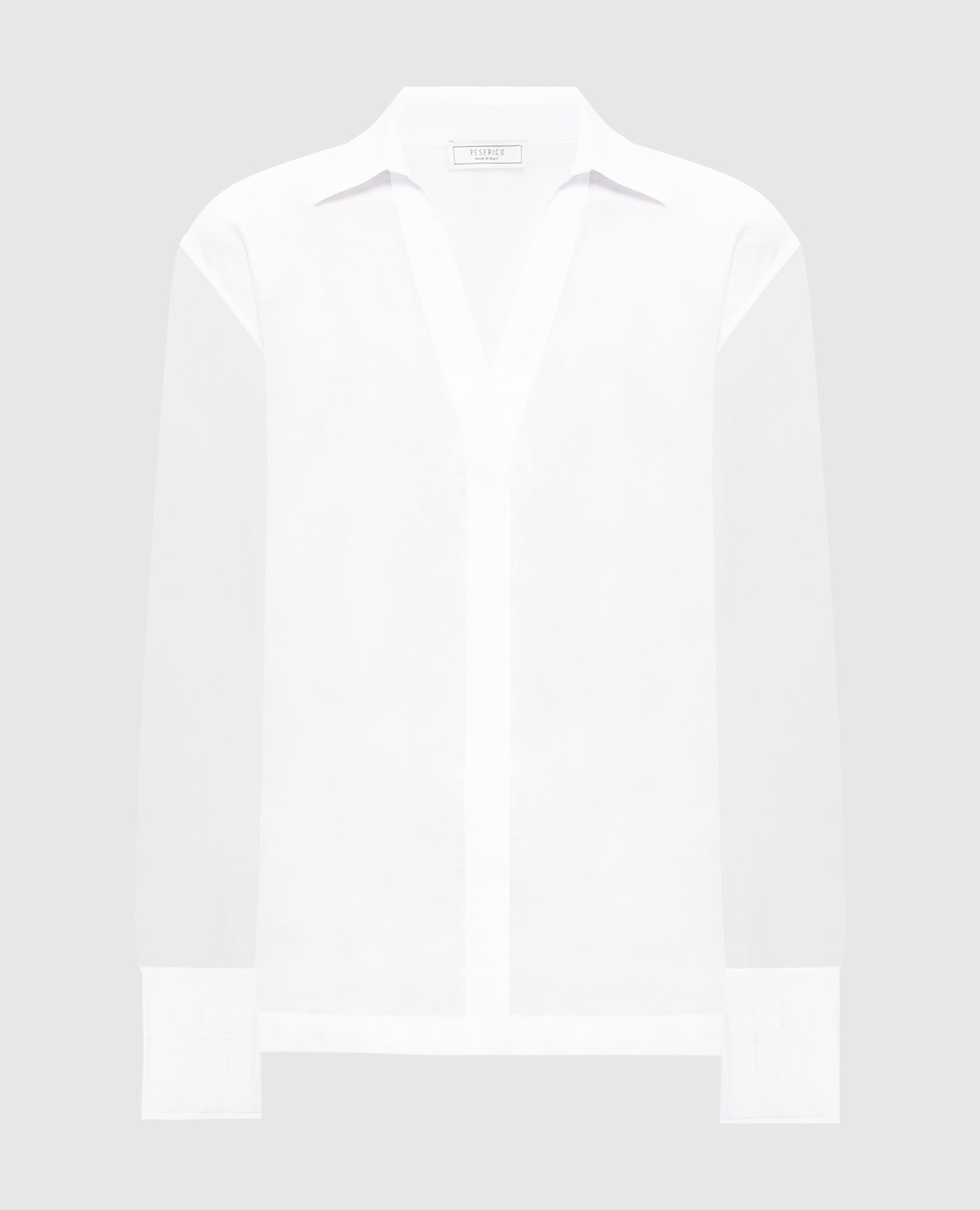 

Белая блуза с шелком, Белый, Блузы