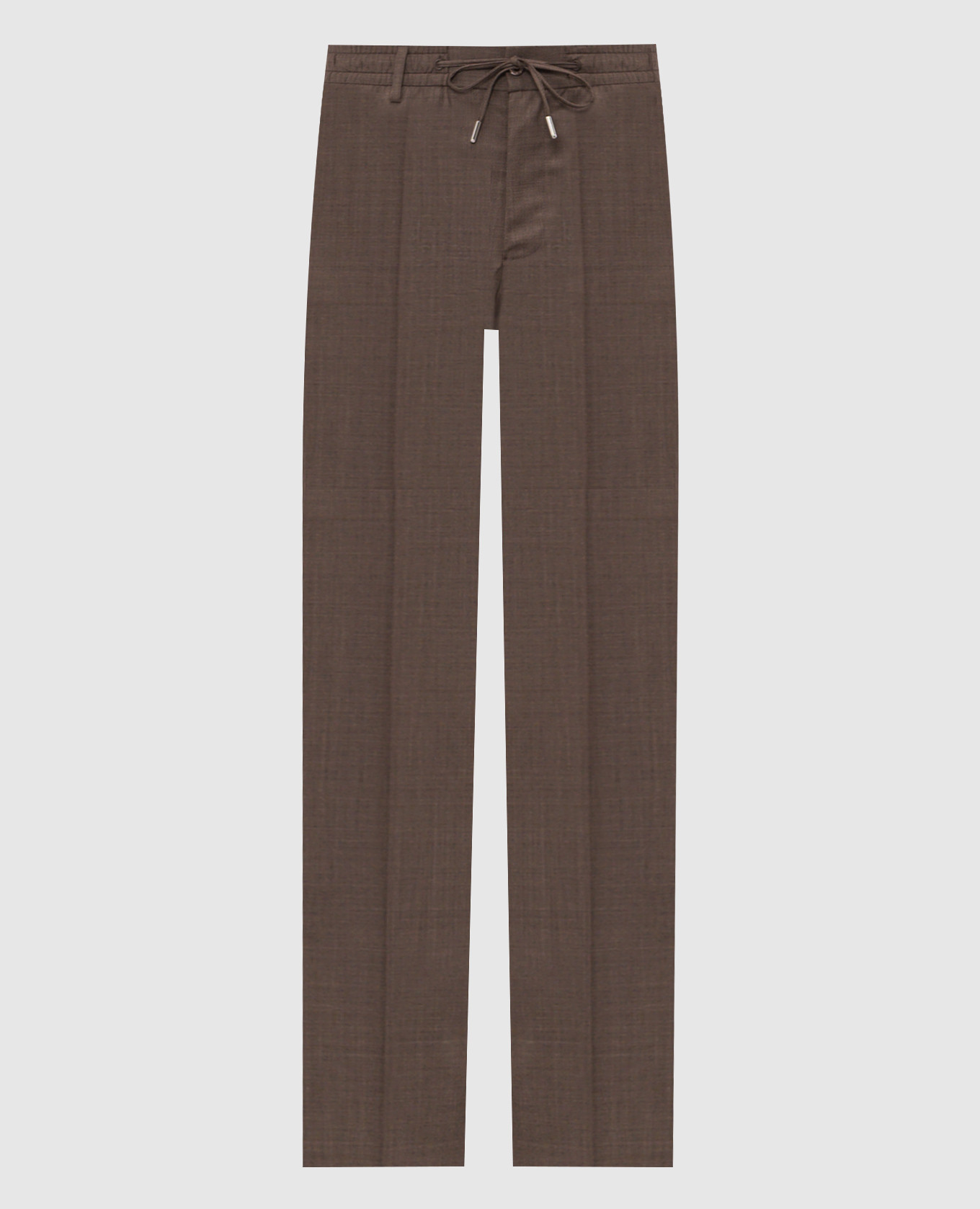 Коричневые брюки из шерсти