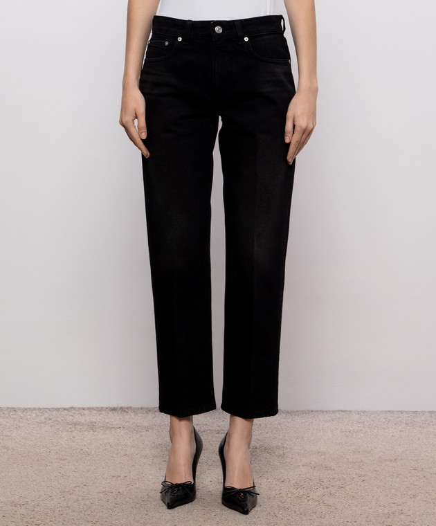 Victoria Beckham Черные джинсы с эффектом потертости 1326DJE007322A изображение 3