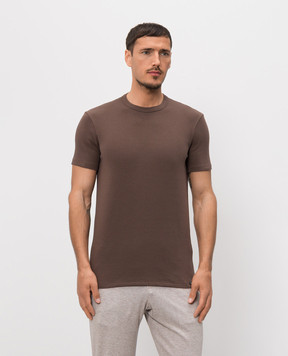 Tom Ford Коричневая футболка с нашивкой логотипа T4M081040