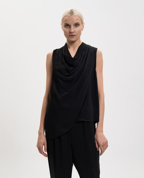 Twinset Черный топ с драпировкой 261TP2420