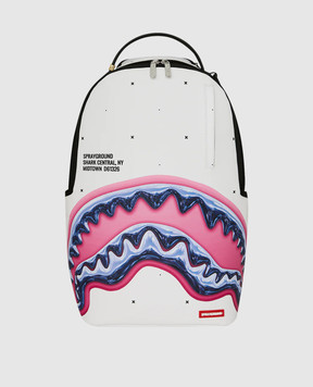 Sprayground Детский белый рюкзак LIQUID CHROMATIC SHARK CENTRAL 910B8427NSZ