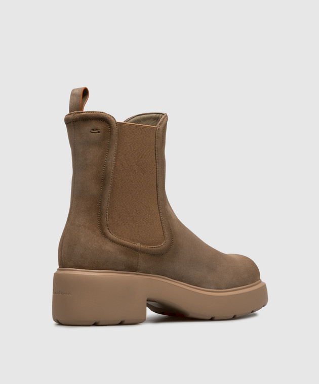 Santoni Бежеві замшеві челсі WTEW72486PKVHHLW зображення 3