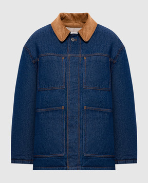 Ami Paris Синяя утепленная джинсовая куртка UJK834DE0104