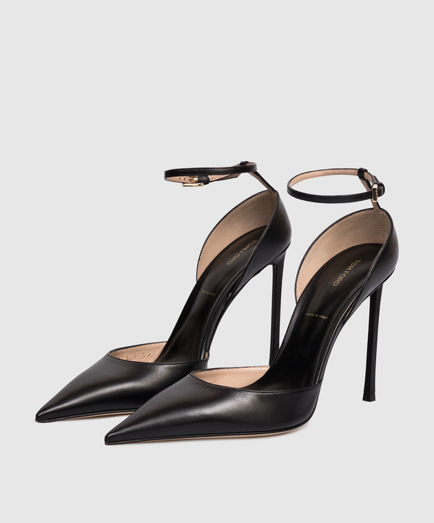 Tom Ford Черные кожаные босоножки VERTIGO W3849LKD002P изображение 2