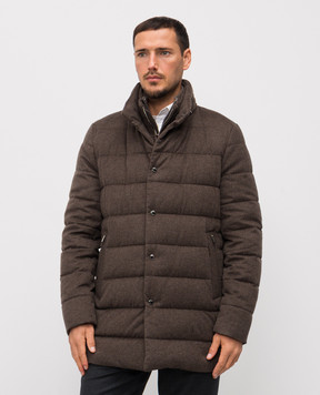 MooRER Коричневый пуховик IMEL из кашемира IMELIL