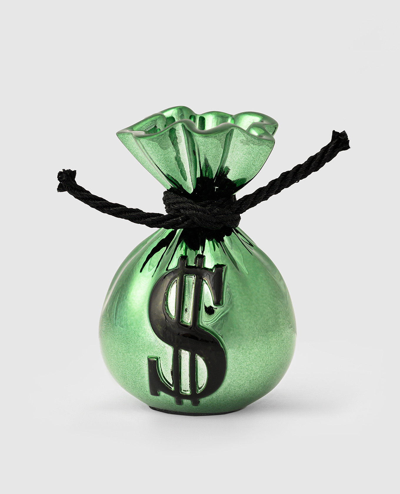 Зеленая статуэтка MONEY BAG