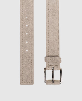 Max & Co Сірий замшевий ремінь FUGGITO MCAFUGGITO