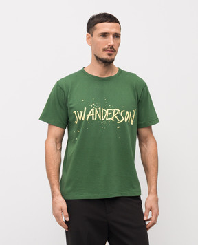 JW Anderson Зеленая футболка с логотипом JT0307PG1936