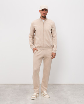 Bertolo Cashmere Бежевий спортивний костюм з емблемою 9025640025609025650025