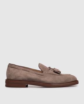 Brunello Cucinelli Коричневі замшеві лофери MZUPEAK791