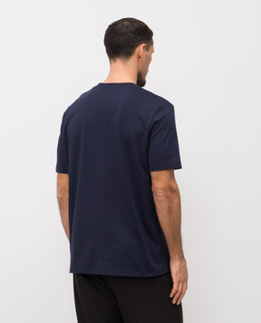 Balmain Синя футболка з логотипом GH1EG000BD40