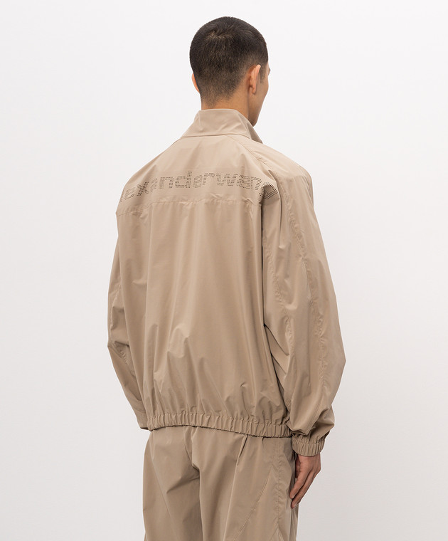 Alexander Wang Бежева перфорована спортивна куртка UWC3262306 зображення 4