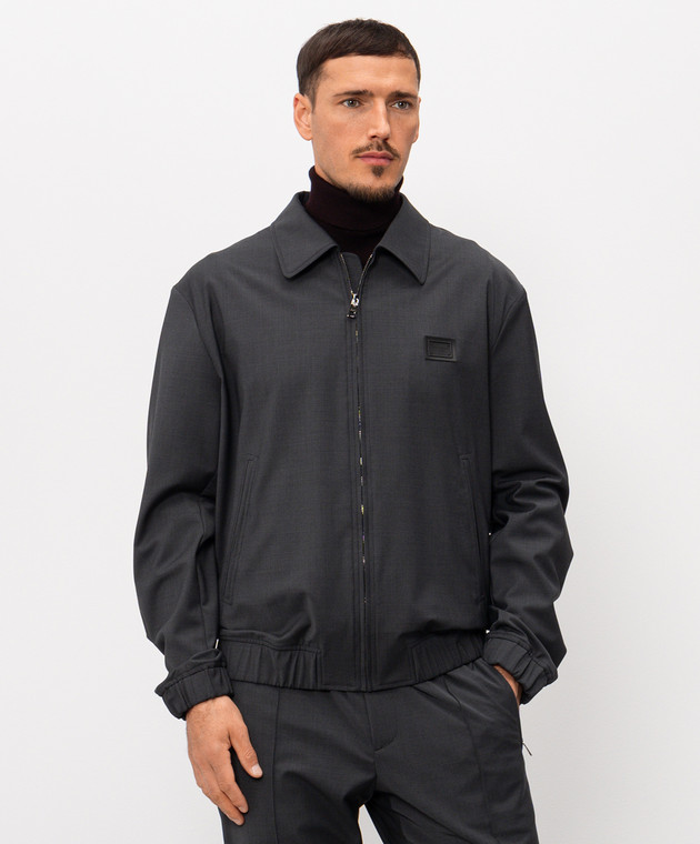 Dolce&Gabbana Сіра куртка з вовною G9BMUTGK306 зображення 3