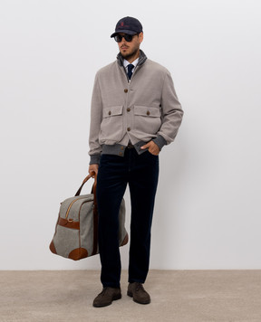 Brunello Cucinelli Серая куртка из шерсти MV4676559