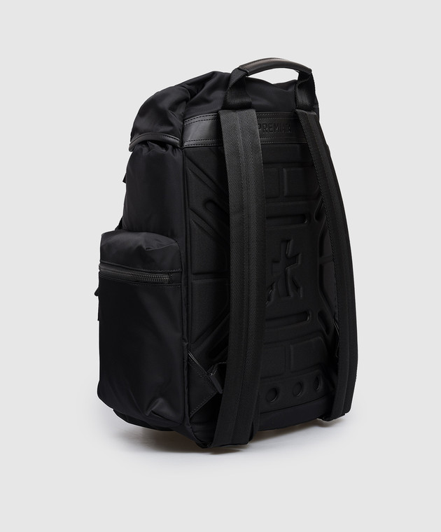 Premiata Черный рюкзак Booker с фактурным логотипом BOOKER изображение 3