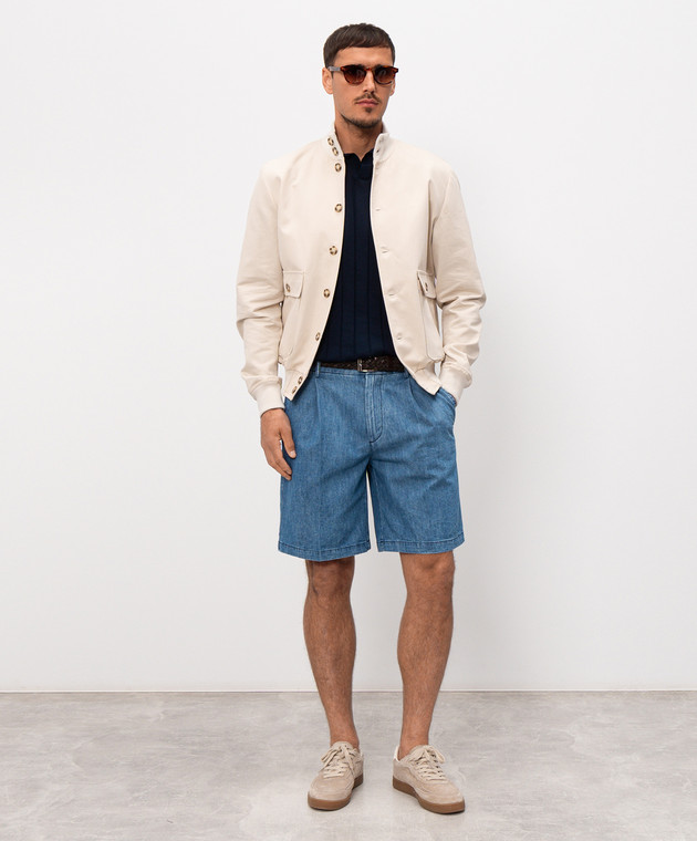 Pini Parma Синє поло з бавовни POLORIBBL зображення 2