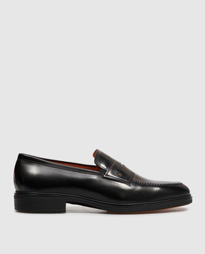 Santoni Чорні шкіряні лофери MGEG18964NEAXNTG
