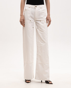 Balmain Джинсы цвета айвори HF1MI053DG14