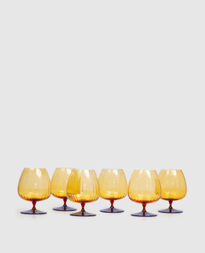 Vema Набір жовтих келихів для коньяку Joy 6 шт JOYCOGNAC