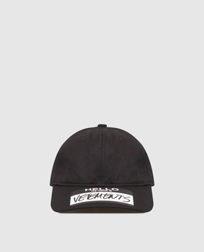 Vetements Чорна кепка з принтом UA65CA160w