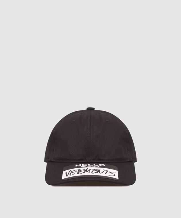 Vetements Чорна кепка з принтом UA65CA160w