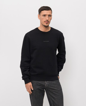 Trussardi Чорний світшот з фактурним логотипом G8238000121NMF509F01