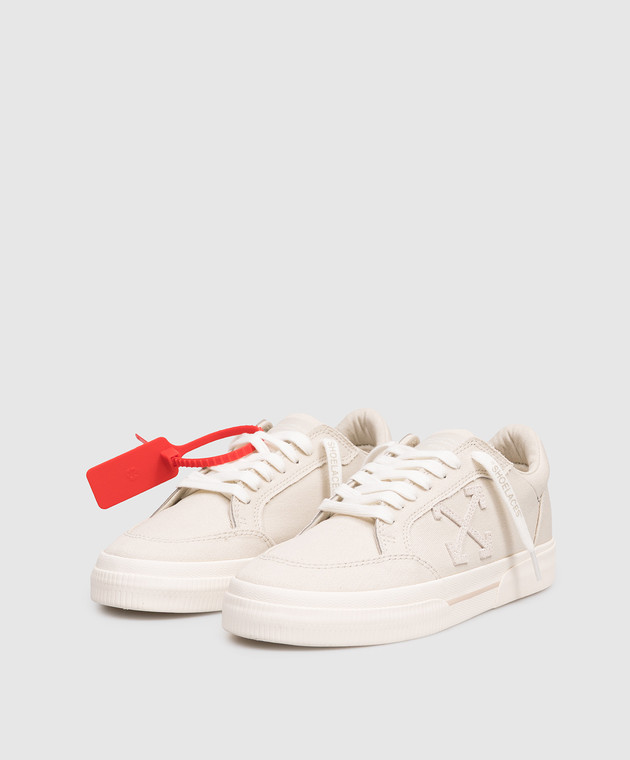 Off-White Бежевые кроссовки Vulcanized OWIA288S26FAB001 изображение 2