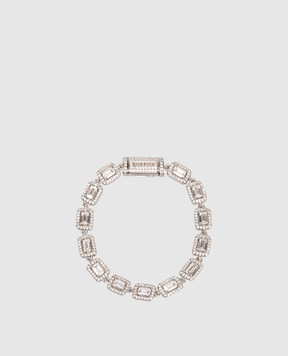 Darkai Сріблястий браслет Tennis Baguette з білим золотом DIBR0060