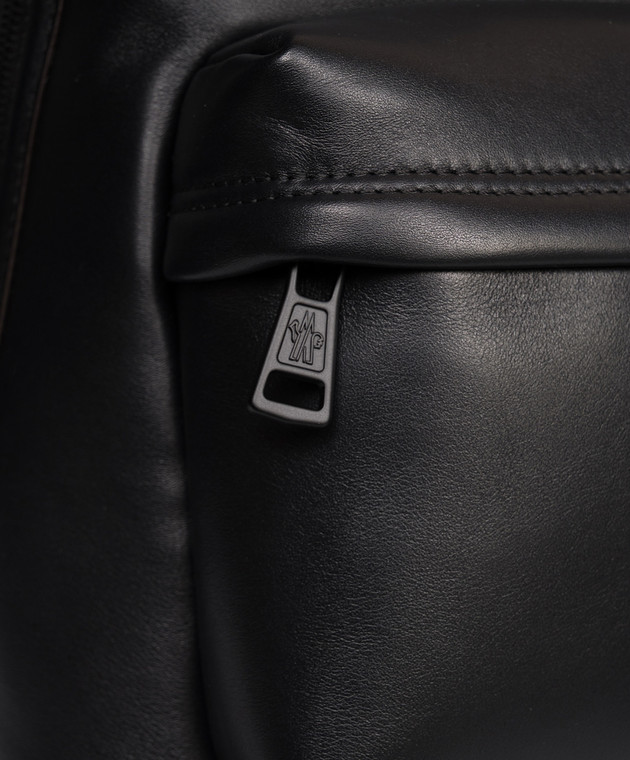 Moncler Черный кожаный рюкзак Carlo L109A5A00001M9597 изображение 4