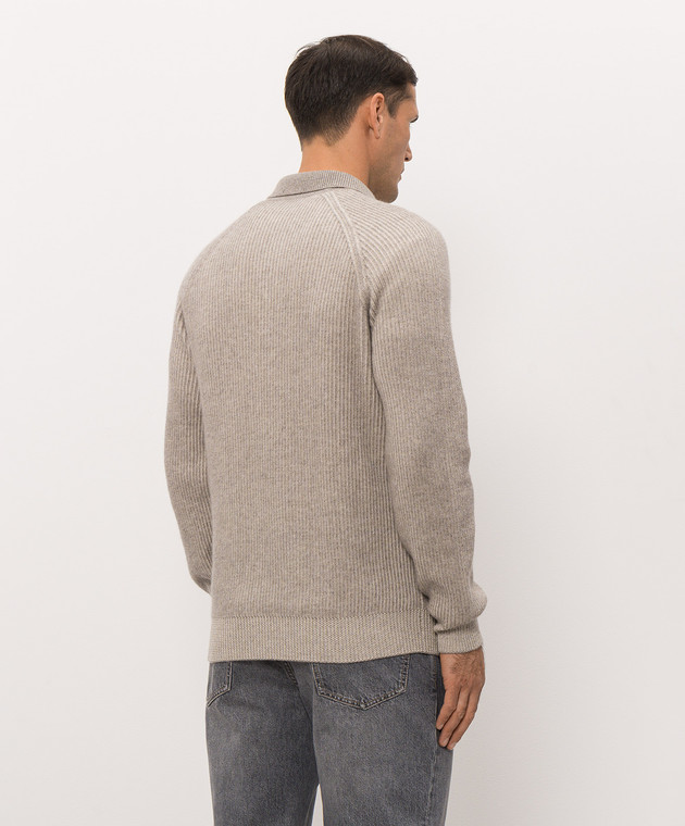 Brunello Cucinelli Серый свитер с кашемиром на молнии M22700505 изображение 4