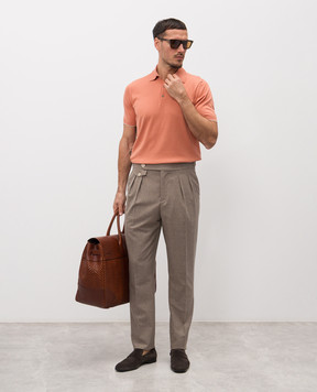 Brunello Cucinelli Оранжевое поло M29800125