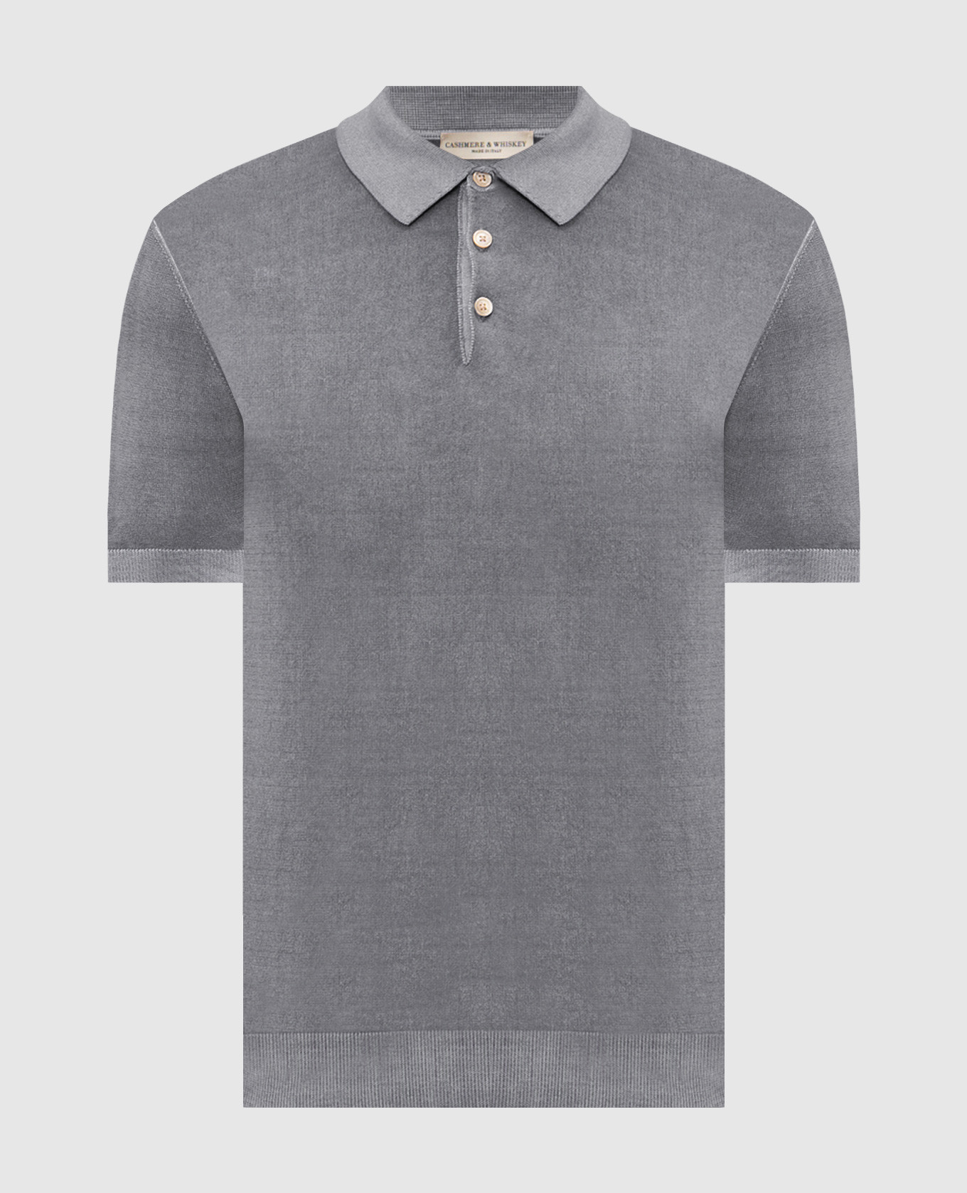 Серое поло из хлопка