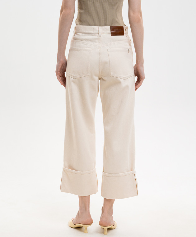 Max Mara Weekend Бежевые джинсы GESTO с отворотами WKDGESTO изображение 4