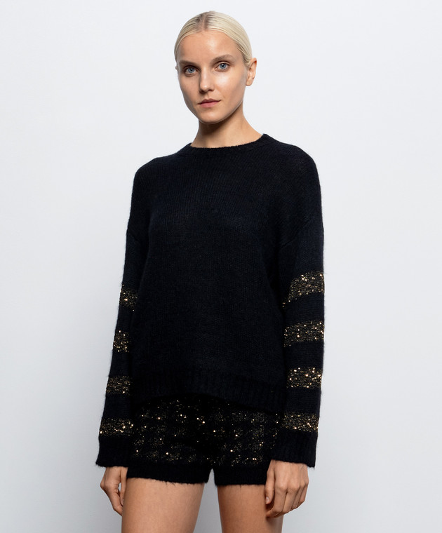 Twinset Черный свитер с шерстью альпаки 262TP3530 изображение 3