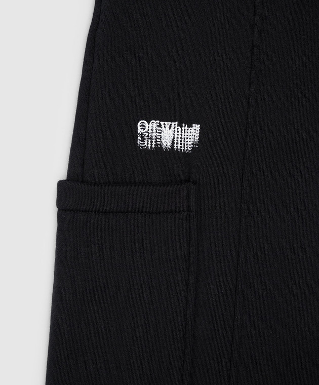 Off-White Дитячі чорні спортивні штани 44BCH00DF26F003 зображення 3