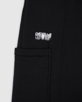 Off-White Детские черные спортивные штаны 44BCH00DF26F003