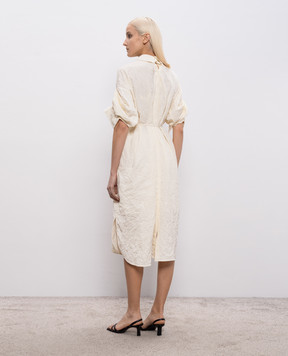 Juun.j Платье-рубашка цвета айвори с эффектом жатки JW6371W020