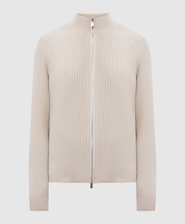 Brunello Cucinelli Бежевий кардиган з кашеміру M22700506