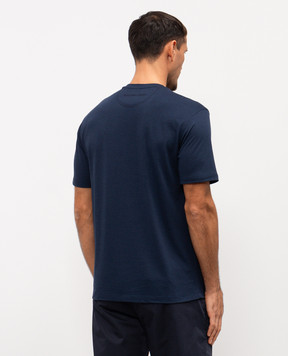 Stefano Ricci Синяя футболка с эмблемой MNH6104920803